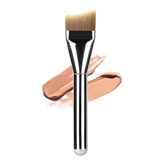 MSQ Foundation Brush, Angled Makeup Brush Ultra Thin Facial Brush Face Mask Brushes for Liquid Foundation, Blending Cream,Mask, Mud, Clay, Charcoal Mixed Mask, DIY
