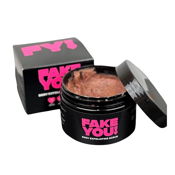Fake You! Exfoliating Body Scrub – Revitalising Skin Exfoliator for Silky Smooth Skin – Preps for Tanning and Hydration – Body Scrub Exfoliator for Women and Men – 200ml
