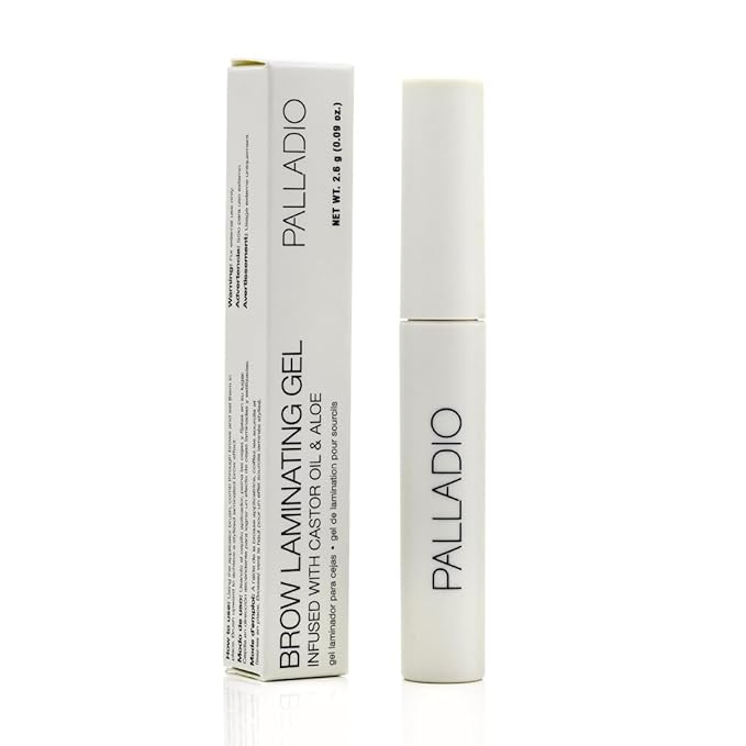 Palladio Brow Laminating Gel Strong Hold Eyebrow Glue for Lamination, Sculpted Brows All Day Wear Flake-Free Hold, Non-Sticky, Nourishing Castor Oil & Aloe, Vegan, Cruelty-Free Brow Styler Gel, Clear