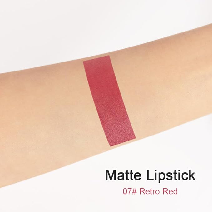 BINGBRUSH Smooth Longwear Lipstick Pack Set, Matte Color Stick Ultimate Lip Crayon for Makeup Collection - Waterproof Velvet Lipgloss Lip Stain (07#)