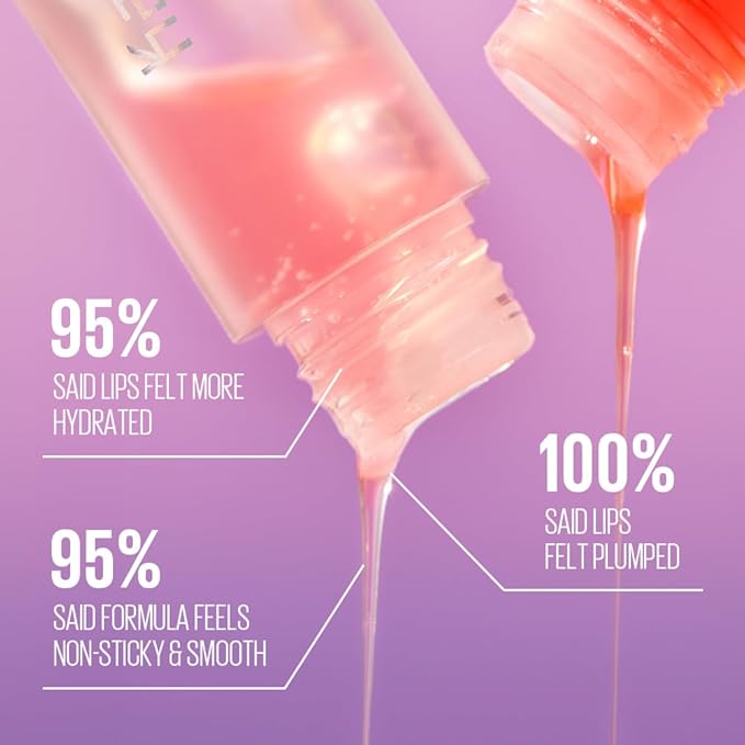Kaja Lip Plumping - Juicy Glass 08 Cherry Cola | Hydrating, Feel Plumped and Lightweight with Vitamin Tree Fruit Oil, Vegan, Cruelty-Free, Clear Tint Stain Shine Gloss Plumper, Long Lasting