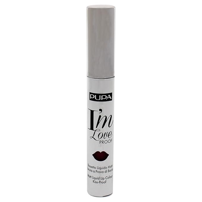 Pupa Milano I Am Love Proof Matt Liquid Lip Color - 012 Burgundy Red for Women - 0.09 oz Lipstick