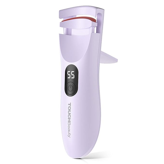 TOUCHBeauty Rechargeable Heated Eyelash Curler with LED Display, Featuring 3-Level Adjustable Temperature for a Natural, Long-Lasting Curl (Up to 24 Hours) AG-2316purple