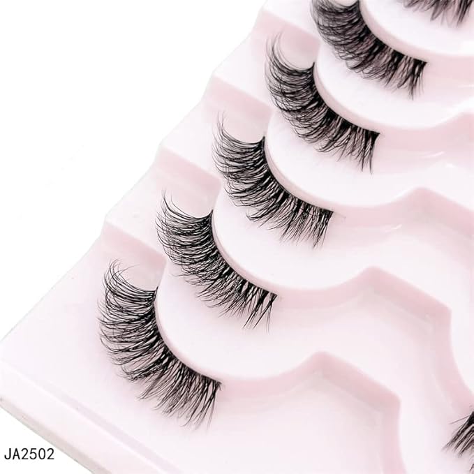 HBZGTLAD New 10 Pairs 3D Mink Lashes False Eyelashes Handmade Wispy Fluffy Long Lashes Natural Eye Makeup Tools Eye Lashes(JA2502)