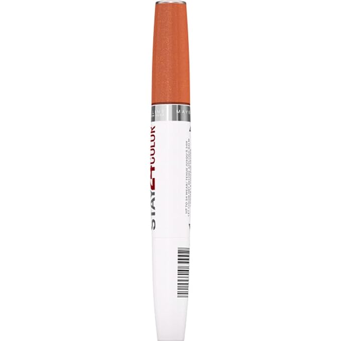 Maybelline Super Stay 24 2-step Long Lasting Liquid Lipstick and Lip Balm, 910 Copper Glisten, 1 count