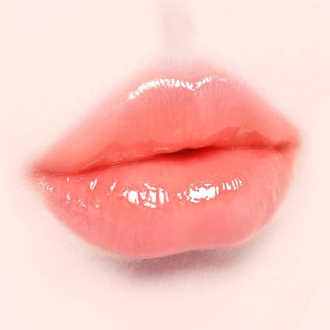 DINTO Blur-Jelly Plumping Lip Tint - Tinted Lip Plumpimg Gel Gloss, Long-Lasting, Moisturizing, Volumizing & Hydrating, Vegan & Cruelty-Free, K beauty (7 colors) (773 Peach Gelée, 0.11 fl.oz.)