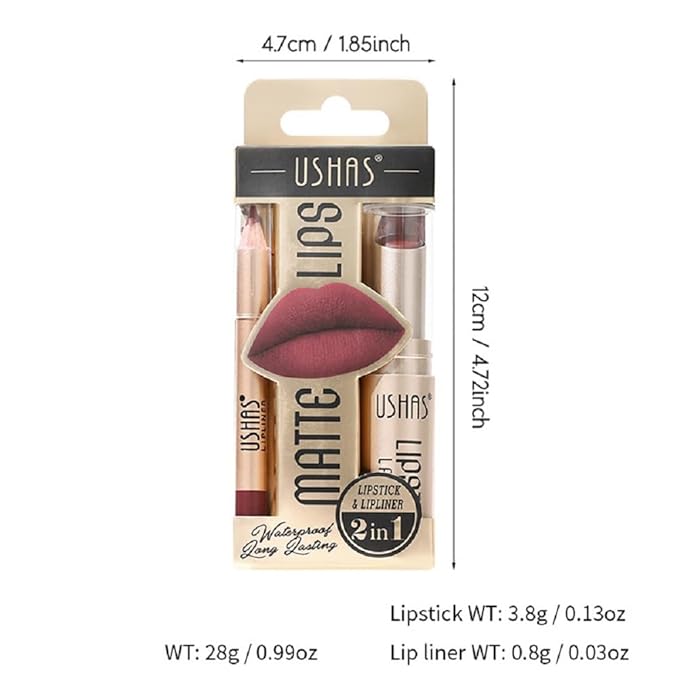 Generic Lip Liner with Non-stick Cup, Long-lasting Waterproof Matte Lipstick Set, 12 Colors (7, 30g)
