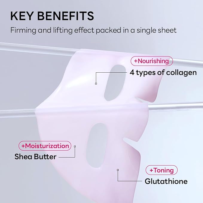 Mediheal Hyper Collagen_Collagen Real Deep Mask 4pcs | Collagen Gel Mask for Multi-lifting Care | Achieves Bouncy Skin | Boosts Pore Elasticity | 30mins Quick Care | Extra Hydration