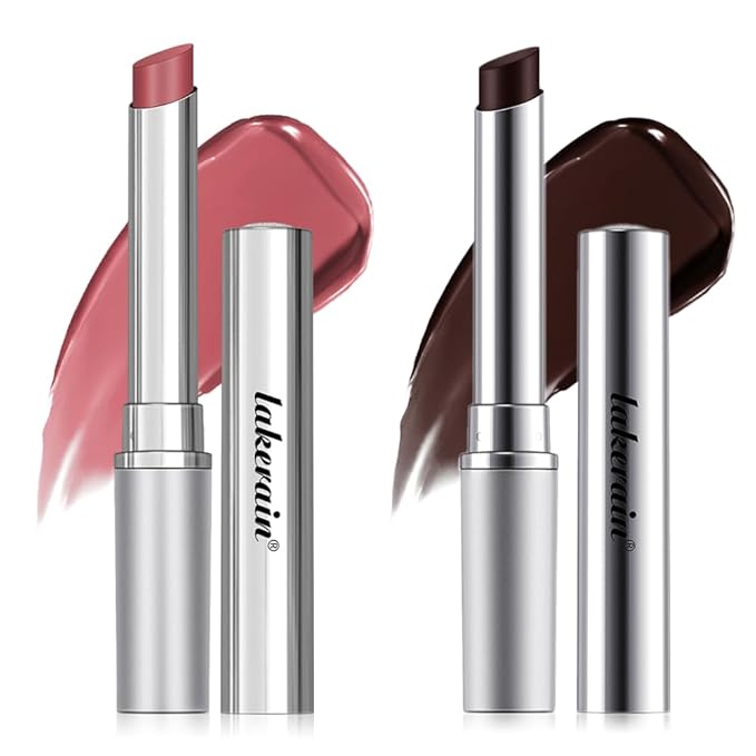 2Pcs Black & Pink Honey Lipstick Tinted Lip Balm – Moisturizing Sheer Lip with Natural Shine, Hydrating & Lightweight Lip Tint, Long-Lasting Dark Cherry Tinted Balm Lip Stain (Black & Pink, 2)