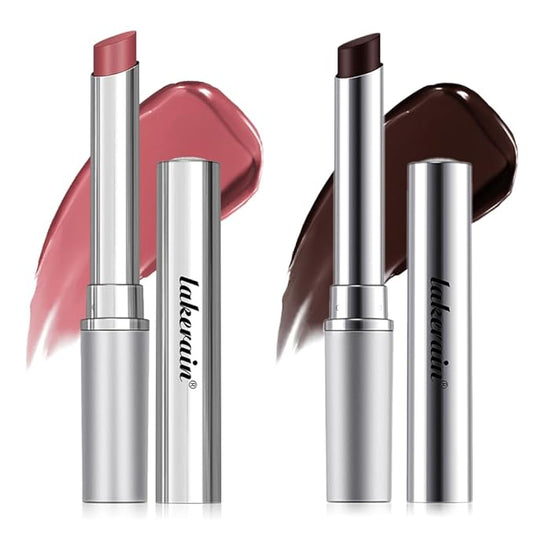 2Pcs Black & Pink Honey Lipstick Tinted Lip Balm – Moisturizing Sheer Lip with Natural Shine, Hydrating & Lightweight Lip Tint, Long-Lasting Dark Cherry Tinted Balm Lip Stain (Black & Pink, 2)