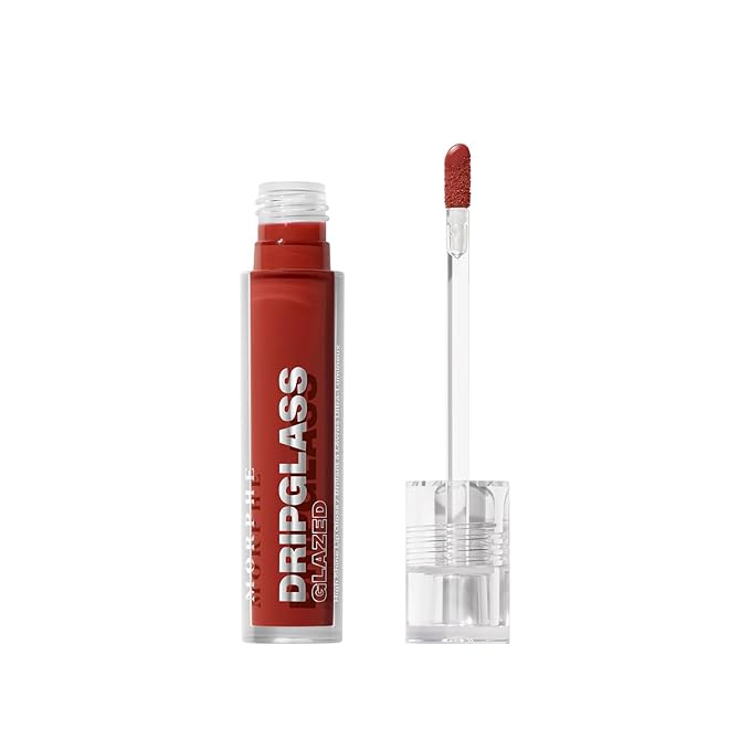 MORPHE Dripglass High Shine Lip Gloss - Semi-Sheer or Full Coverage Lip Color with Glass-Like Shine and Nonsticky Finish - Infused With Squalane & Vitamin E - Unbreakable Brick (0.13 Fl Oz)