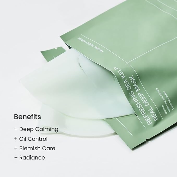 BIODANCE Repair Calming Mask Duo Set: Ceramide Panthenol & Sea Kelp Real Deep Mask, Hydrating, Calming, Soothing Face Mask for Sensitive Skin, Korean Skincare Set, Christmas Gift Stocking Stuffers