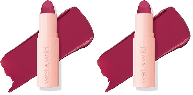 wet n wild Mega Last Rich Satin Lip Color, Rich Creamy Color with Satin Finish, Infused with Vitamin E & Moisturizing Argan Oil, Lightweight, Silky-Smooth, Vegan & Cruelty-Free - Berried Life