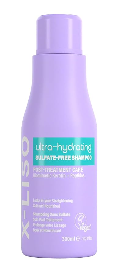 Ultra-Hydrating Sulfate-Free & Salt-Free Shampoo – Moisturizing, Shampoo for color treated hair, Vegan Post-Treatment Care for Straightened & Keratin-Treated Hair & Anti-Frizz Formula