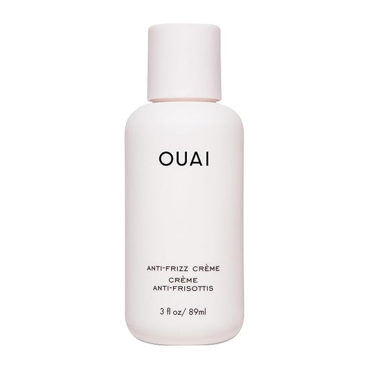 OUAI Anti Frizz Cream Travel Size - Moisturizing Hair Cream with Frizz Control & Heat Protection - Provides Hydration with Jackfruit & Beetroot Extract - Paraben, Phthalate & Sulfate Free (3 oz)