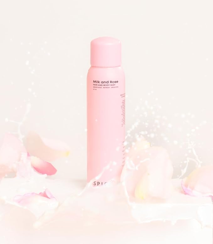 Milk & Rose Hair and Body Mist – Hydrating Floral Body Spray & Hair Perfume with Rose, Goat Milk, Chamomile, Lavender & Honey – Refreshing Mist for Skin, Hair & Clothing – 6.7 oz