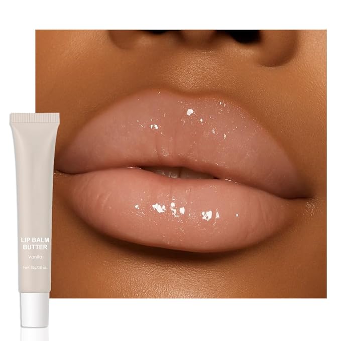 Summer Lip Butter Balm Lip Gloss, Ultra-Hydrating Natural Vegan Lip Balm, Sheer-Tinted Shine & Hydration, Soothes & Softens Dry Lips Skincare, Bálsamo labial hidratante #1 Vanilla 0.5 Fl Oz