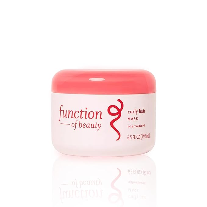 FUNCTION OF BEAUTY Hair Mask for Curly Hair, 6.5 oz - Deep Conditioning Formula With Coconut Oil and Shea Butter for Smooth, Hydrated, Healthier Looking Curls