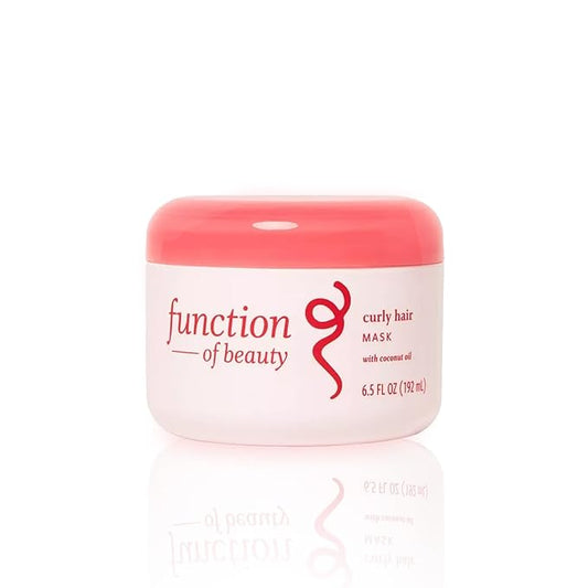 FUNCTION OF BEAUTY Hair Mask for Curly Hair, 6.5 oz - Deep Conditioning Formula With Coconut Oil and Shea Butter for Smooth, Hydrated, Healthier Looking Curls