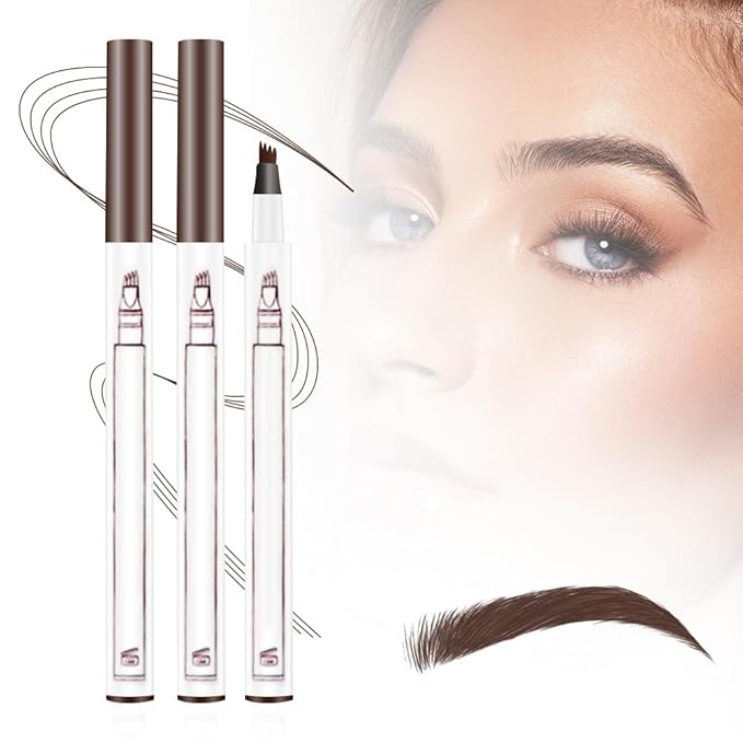 2025 Upgrade Waterproof Brow Pencil with Micro-Fork Tip,3D Magic Eyebrow Pencil 4-Head Split Waterproof Long-lasting Eyebrow Pencil,Natural Makeup Fine Stroke Eyebrow Tattoo Pencils (Light Brown)