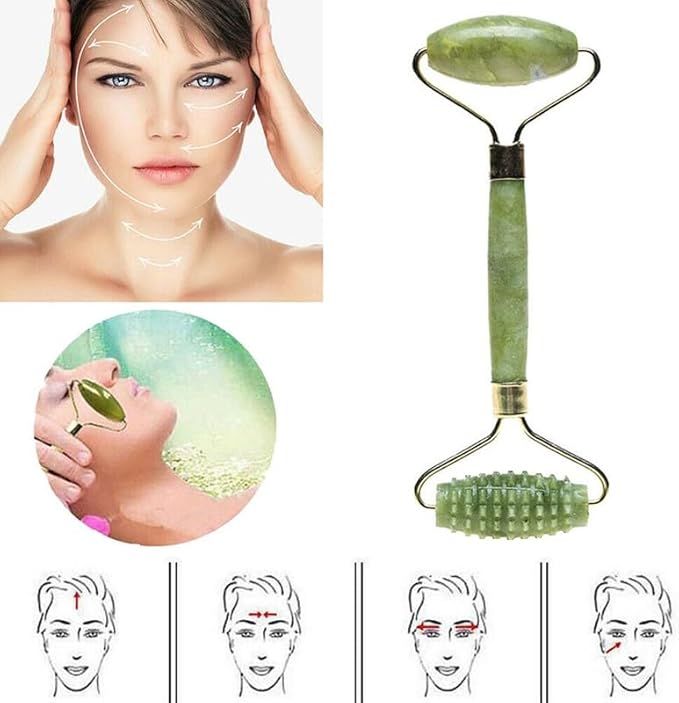 Jade Roller and Gua Sha Set,Gua Sha Facial Tools,Face Roller,Jade Roller for Face,Guasha Tools for Face,Self Care Gift for Men Women