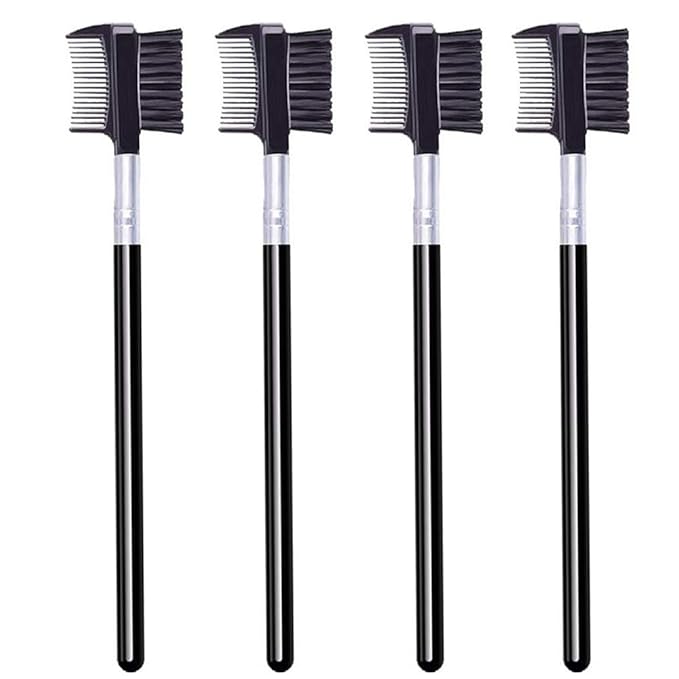 4 PCS Eyebrow Brush and Comb,Makeup Eyelash Comb,Portable Spoolie Brushes for Eyelashes Extension