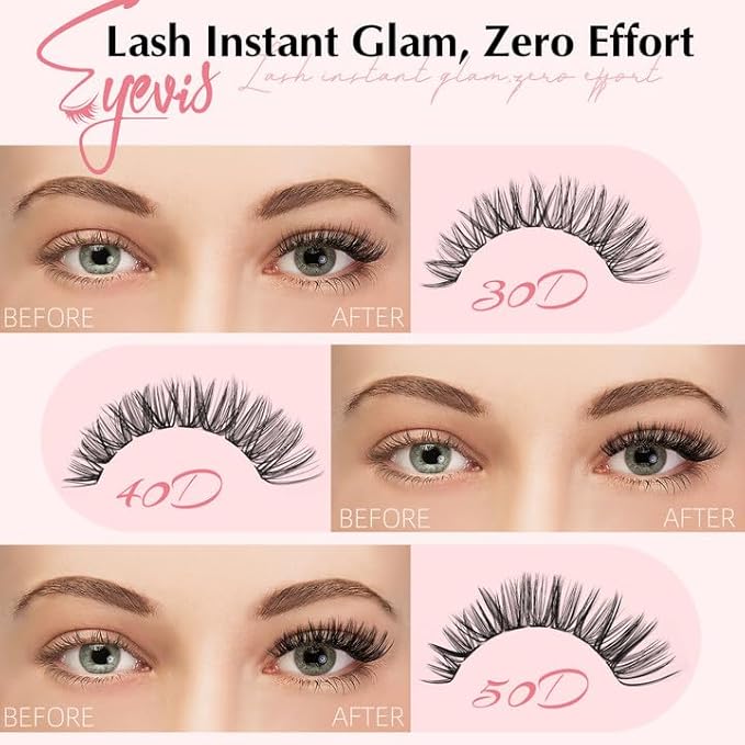 Lash Clusters Wispy 300PCS Eyelash Clusters 30D 40D 50D Lashes Clusters D Curl Lash Cluster 8-16mm Lashes Natural look Volume DIY Individual Lashes for Beginners (30D+40D+50D-D,8-16mm)