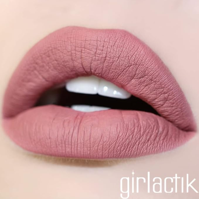 Girlactik Long Lasting Matte Lip Paint Liquid Lipstick in Allure- Long wearing, Smooth Application, Pigmented, Non-Crack Formula, Lightweight, 7.5 ml / .25 oz, (Sweet)