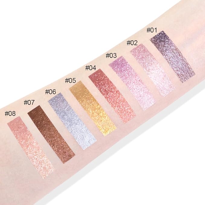 Cream Glitter Soft Pink Shimmer Metallic Eyeshadow Palette Makeup, Natural Single Mini Instant Holographic Eyeshadow For Women, Sombras Crema Para Ojos, Talc, Paraben & Cruelty Free