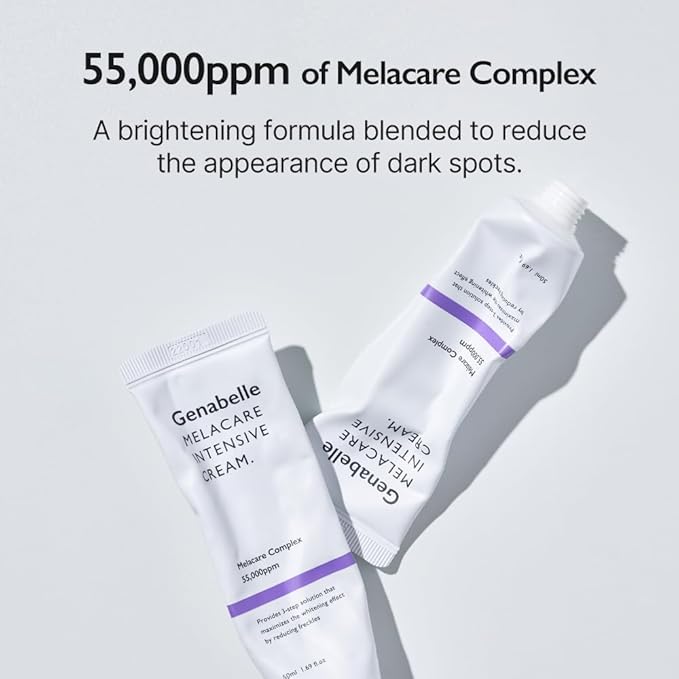Genabelle Melacare Intensive Cream – Targeted Care for Uneven Skin Tone, Hydrating & Nourishing Daily Moisturizer with Niacinamide and Tranexamic Acid 1.69 fl oz
