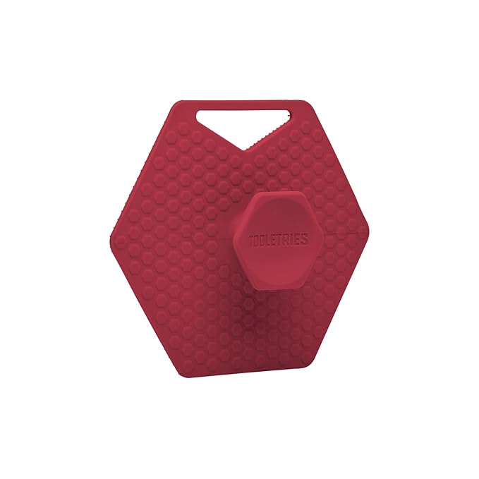 TOOLETRIES Body Scrubber - Silicone Exfoliating Scrubber - Bathroom & Shower Accessories for Men, Travel Essentials for Men - Durable & Long Lasting Body Wash Scrubber - Burgundy
