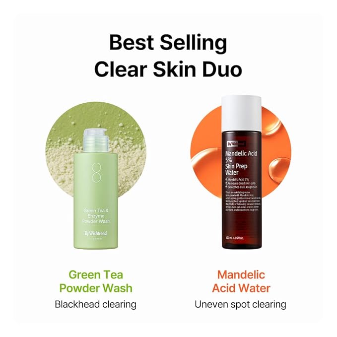BY WISHTREND Green Tea & Enzyme Powder Wash, 3.88 oz