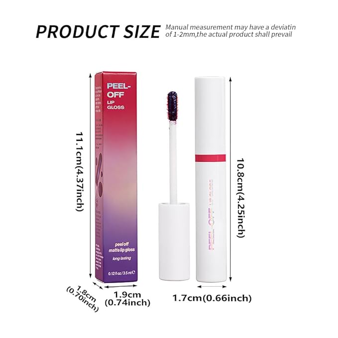Peel off Lip Stain Masque - Lip Liner Peel Off Lip Stain Tattoo, All Day Peel-Off Lip Tint,Long Lasting Waterproof Transfer-proof Lip Mask Peel Off Lip Gloss,Stay Lip Makeup C03#