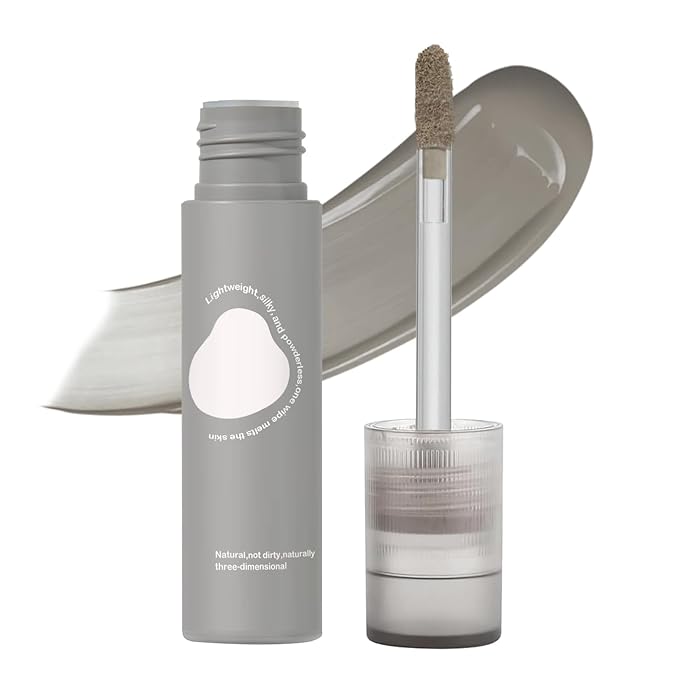 Cool Toned Liquid Contour Stick, Cold Matte Grey Cream Bronzer for Blendable Lightweight & Long Lasting Face Shaping Contouring Makeup, Portable Travel Size, 102