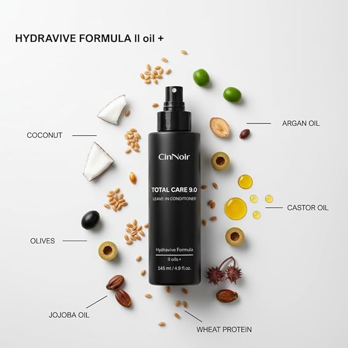 Total Care 9.0 Leave-In Conditioner Spray, Silicone Free, 2 Layer Conditioner, Frizz Control, Leave in Conditioner for Curly Hair and All Hair types, Conditioner for Dry Damaged Hair, Women & Men