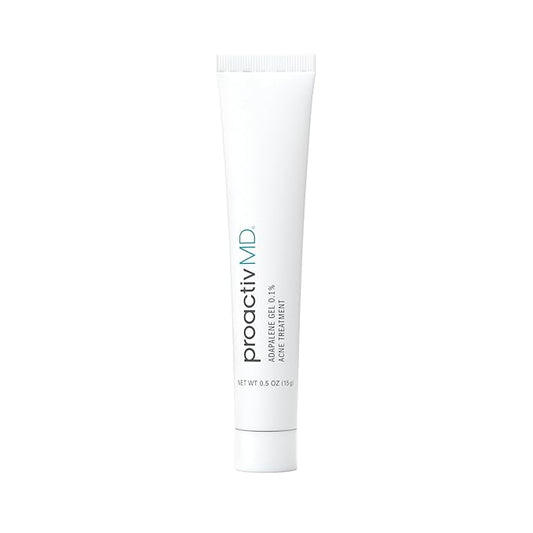 ProactivMD Adapalene Gel Acne Treatment, Paraben Free, Prescription Strength Retinoid For Face and Body Acne, .1% Solution, 0.5 Oz