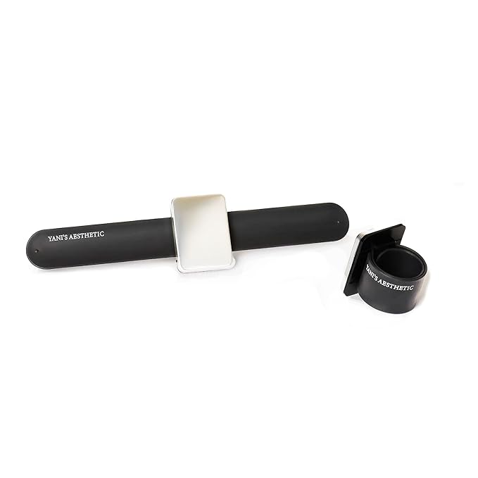 Hands-Free Makeup Mixing Palette Bracelet - Adjustable Silicone Strap with Magnetic Plate Pin Holder - Multi-Purpose Tool for Artists and Stylists - Perfect for Blending Mixing Creative Application