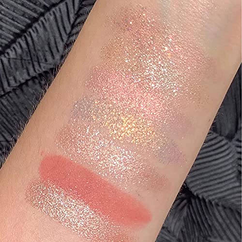 Kayswang 9 colors glitter eyeshadow palette makeup palette matte high pigment color cream texture natural eye shadow powder eye shadow palette in autumn and winter long lasting waterproof (pink brown)