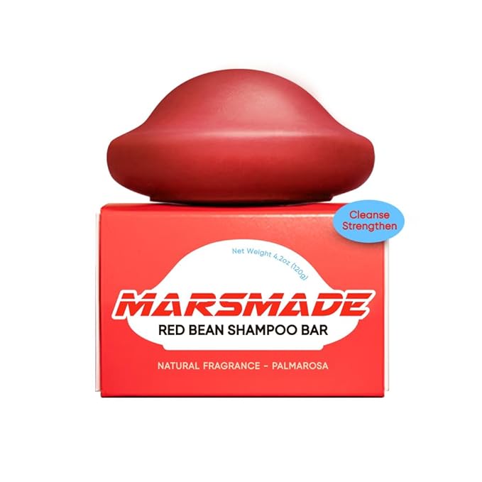 Red Bean Shampoo Bar 2.0 - Hydrating & Moisturizing Natural Hair Soap for Hair Color & Scalp Nourishment - Solid Shampoo for All Hair Types (120g, 4.23oz)