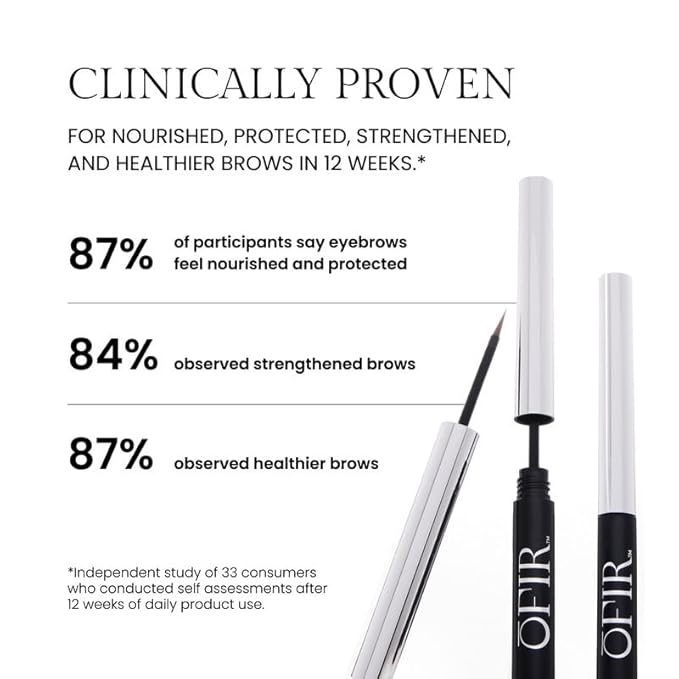 OFIR Brow Tonic Serum Browliner | Smudge-Proof Matte Finish | Hybrid Makeup & Skincare with Hyaluronic Acid & Plant Extracts | Strengthening | Cruelty-Free Brow Serum| Biscuit - Warm Blond, 0.057 Oz