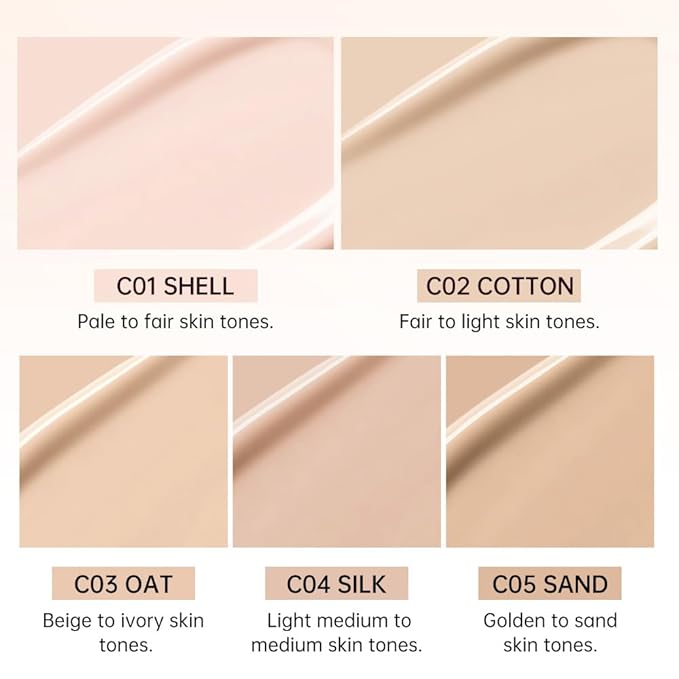 CATKIN Full Coverage Dual-Ended Liquid Concealer Eraser Dark Circles Treatment, Creamy Blendable smooth formula for Blemishes Redness, Long Lasting Waterproof, Sponge Tip Included 5g C05 SAND