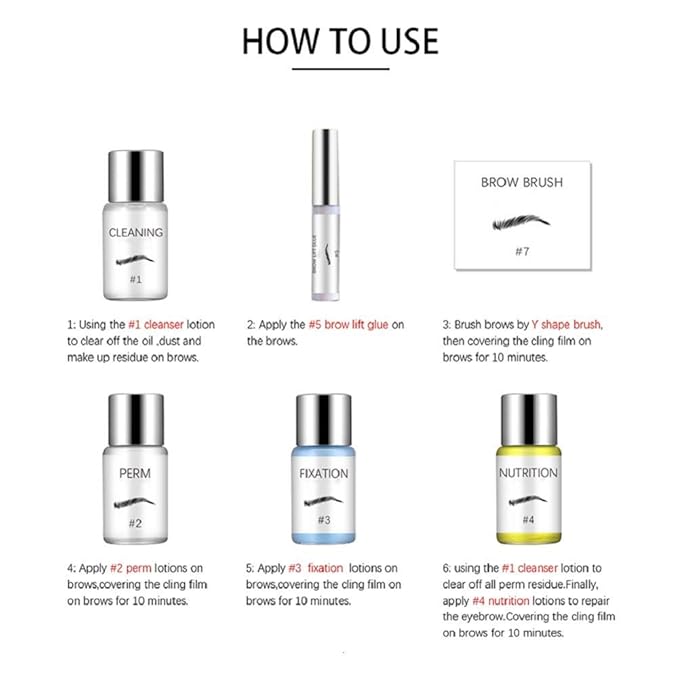 Eyebrow Lamination Kit | KINDD Brow Lamination Kit | Professional DIY Perm Kit for Instant Eyebrow Lift | Wake Up Fuller Feathered Eyebrows | Ideal for Home & Salon Use