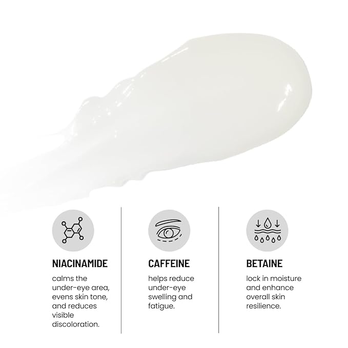 Anti-Aging Eye Cream – Smooths Wrinkles, Firms and Hydrates – With Niacinamide, Ceramides and Caffeine – Reduces Fine Lines, Dark Circles and Puffiness – Dermatologist-Tested -15ml