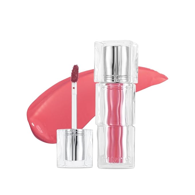 TIRTIR [*Mini Size Waterism Tinted Lip Gloss #12 Rich Rush, 0.06 Fl Oz – Kiss Ready Lipgloss, 12H Long Lasting Non Sticky Natural Tinted Glow Korean Multiuse Cheek and Lip Tint for Women gift