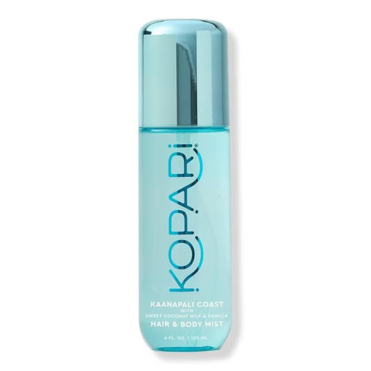 Kopari Hair & Body Mist Kaanapali Coast, Long-Lasting Clean Creamy Coconut Scent, Blend of Sweet Coconut Milk and Vanilla, Hints of Warm Spice, 4 oz
