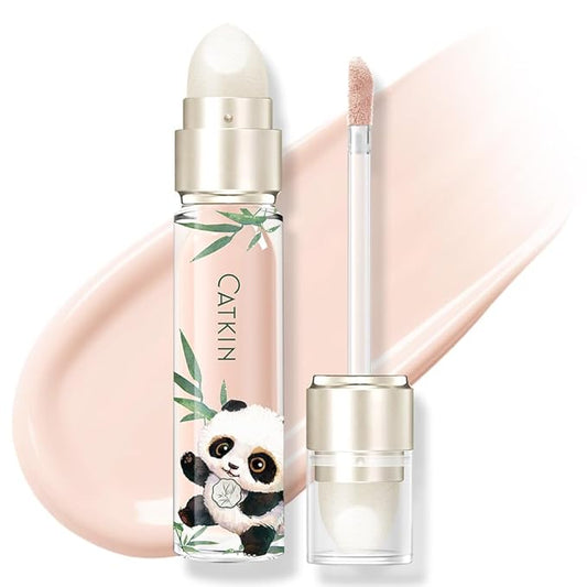 CATKIN Full Coverage Dual-Ended Liquid Concealer Eraser Dark Circles Treatment, Creamy Blendable smooth formula for Blemishes Redness, Long Lasting Waterproof, Sponge Tip Included 5g C01 Shell