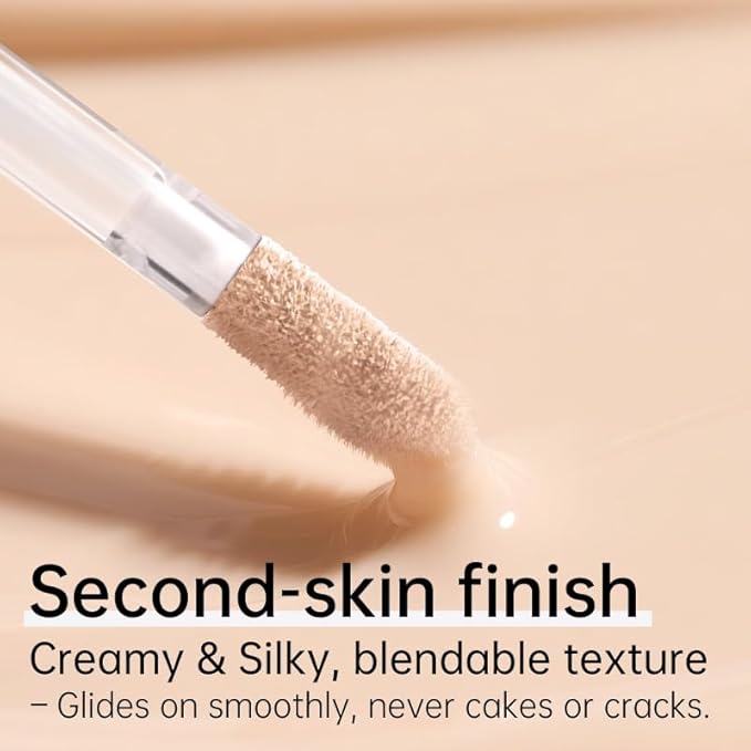 CATKIN Full Coverage Dual-Ended Liquid Concealer Eraser Dark Circles Treatment, Creamy Blendable smooth formula for Blemishes Redness, Long Lasting Waterproof, Sponge Tip Included 5g C05 SAND