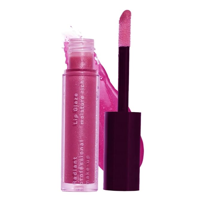 Radiant Professional Lip Glaze (15 Shades) - Ultra-Glossy, Non-Sticky & Long-Lasting Lip Gloss for Women - High Shine Hydration - Vegan & Moisturizing for Soft, Nourished Lips - (13 FUCHSIA SPARKLE)