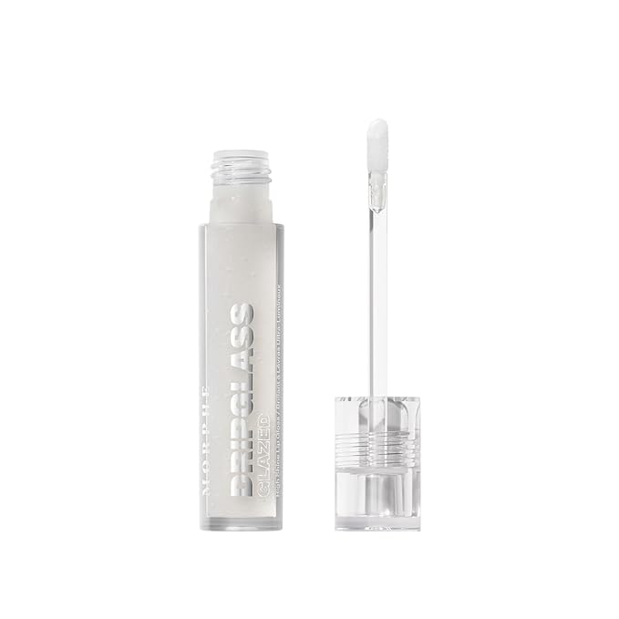 MORPHE Dripglass High Shine Lip Gloss - Semi-Sheer or Full Coverage Lip Color with Glass-Like Shine and Nonsticky Finish - Infused With Squalane & Vitamin E - So Transparent (0.13 fl oz)