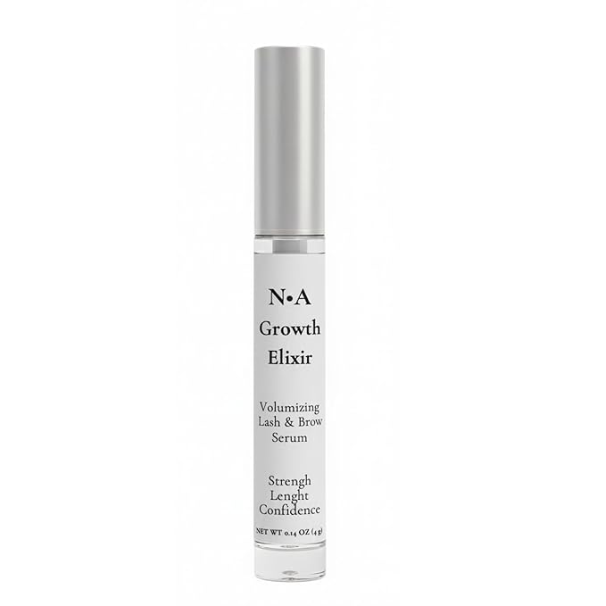 N•A Growth Elixir Lash & Brow Serum - Advanced Biotinoyl Tripeptide-1 Peptide Formula for Longer, Thicker, Fuller Lashes - Prostaglandin-Free, Vegan, Cruelty-Free - Professional Grade (0.14 oz / 4mL)